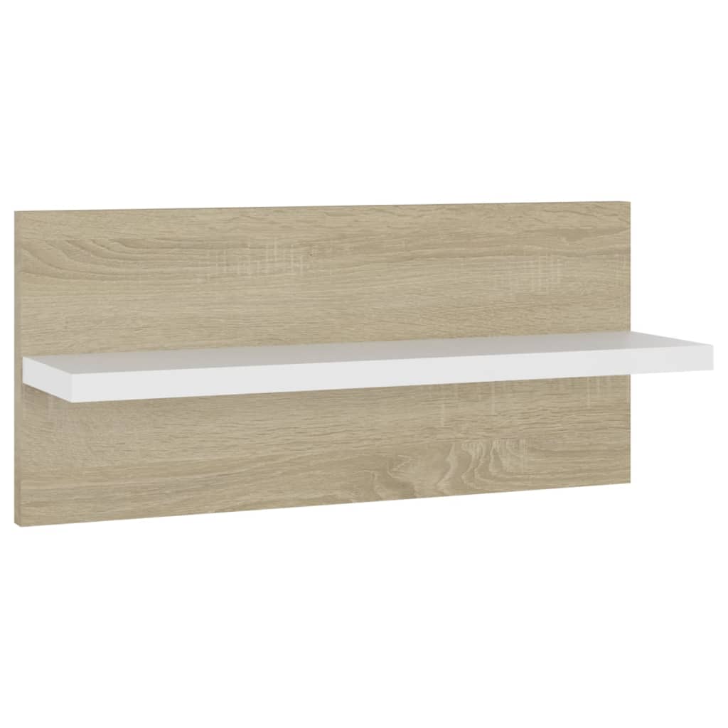 Wandschappen 4 st 40x11,5x18 cm bewerkt hout wit