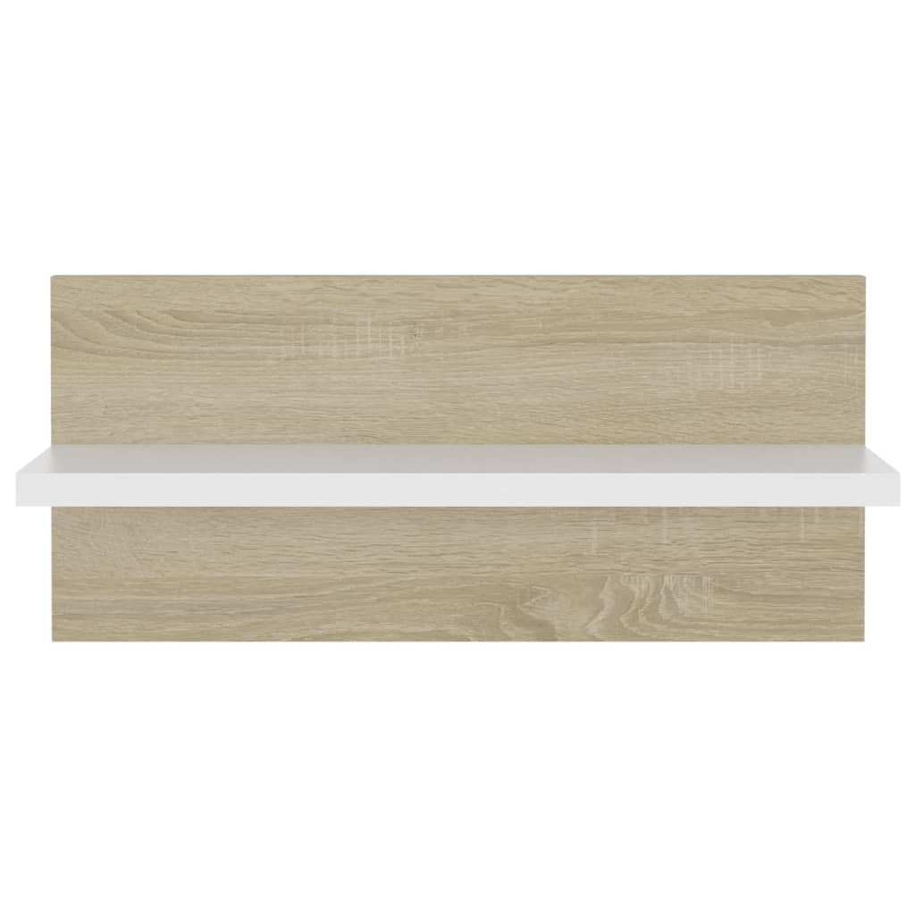 Wandschappen 4 st 40x11,5x18 cm bewerkt hout wit