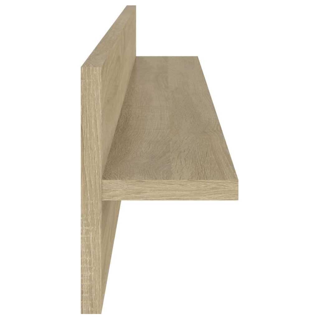 Wandschappen 4 st 80x11,5x18 cm bewerkt hout