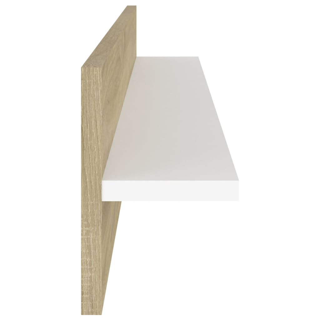 Wandschappen 4 st 80x11,5x18 cm bewerkt hout