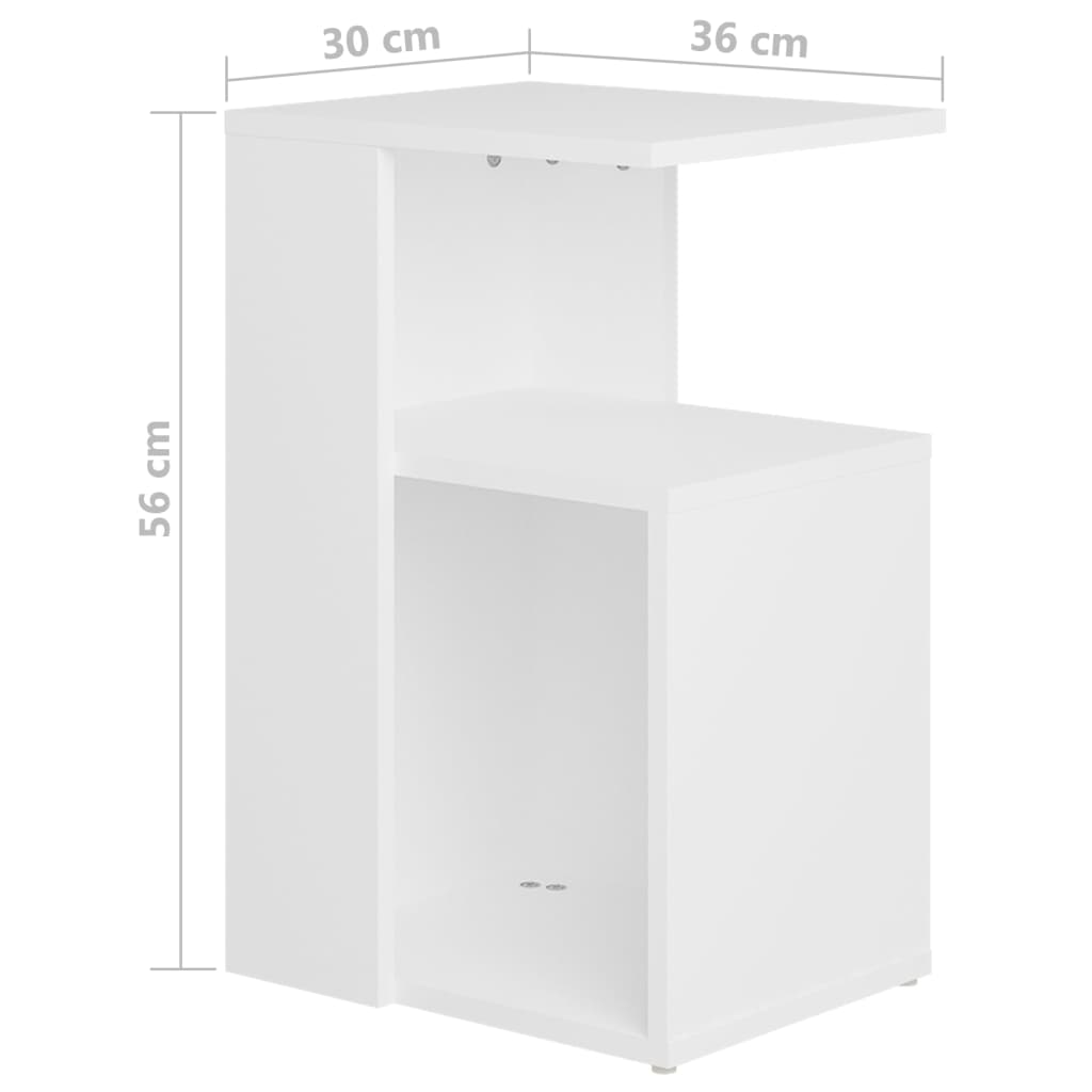 Bijzettafel 36x30x56 cm bewerkt hout