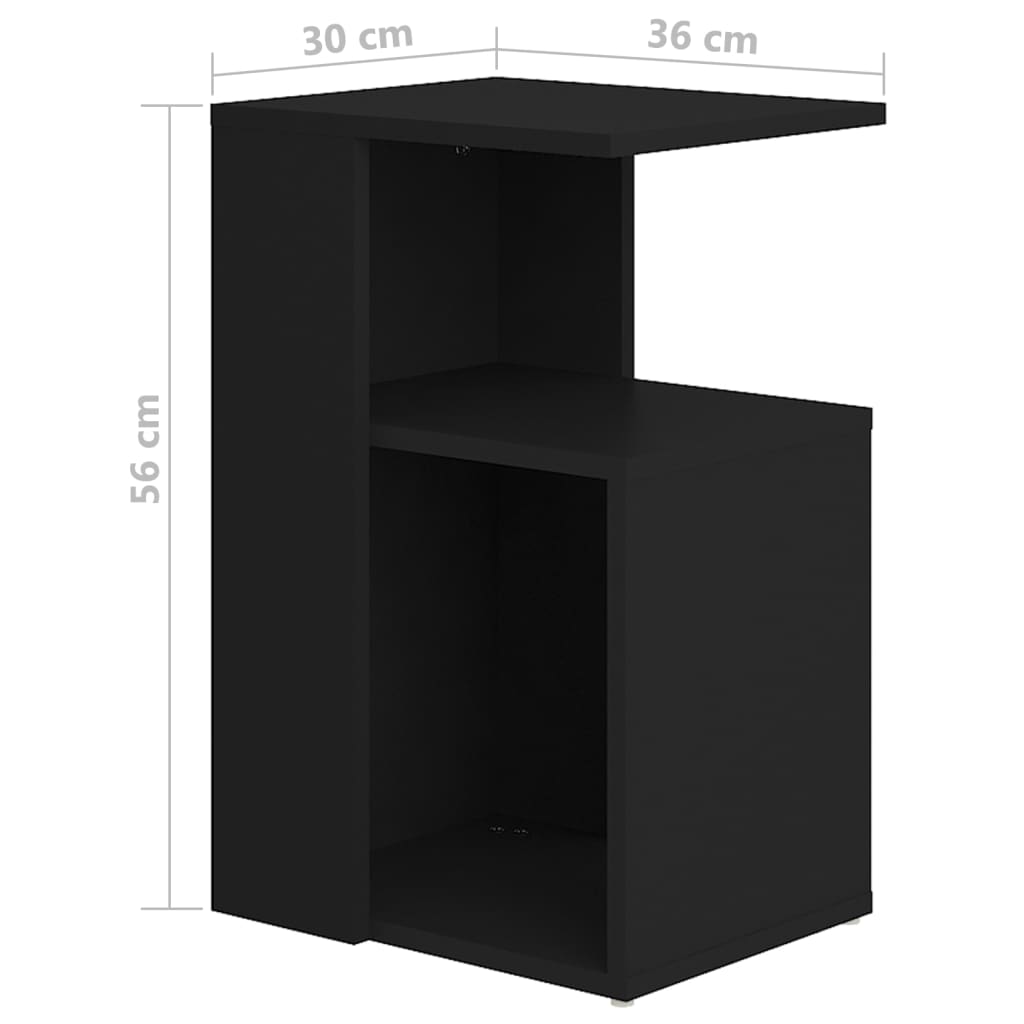 Bijzettafel 36x30x56 cm bewerkt hout