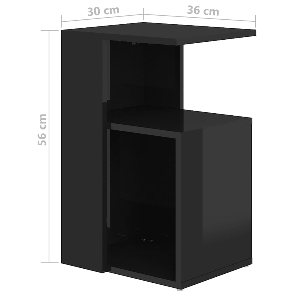 Bijzettafel 36x30x56 cm bewerkt hout