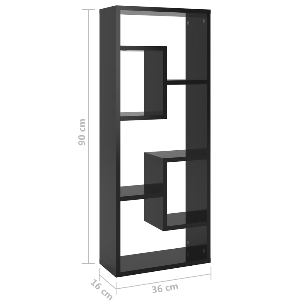 Wandschap 36x16x90 cm bewerkt hout