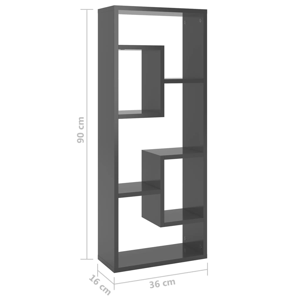 Wandschap 36x16x90 cm bewerkt hout