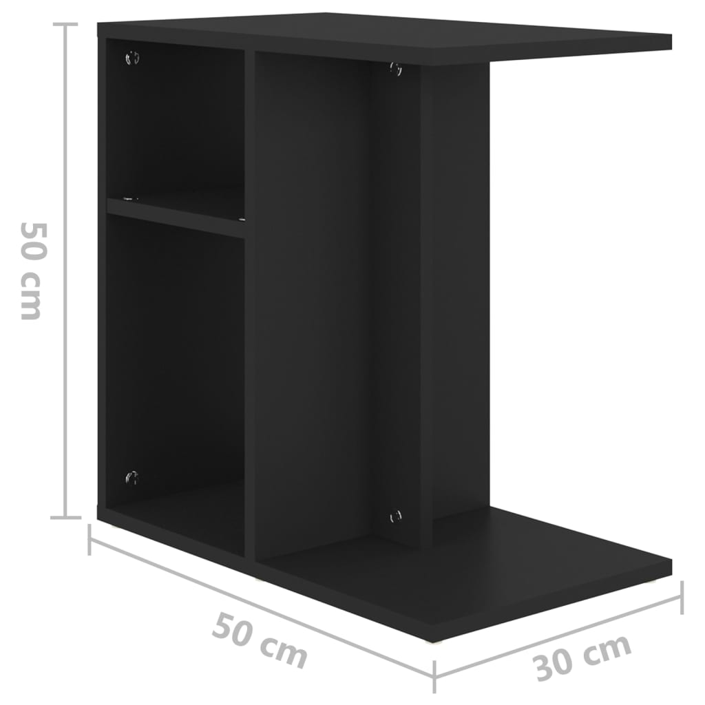 Bijzettafel 50x30x50 cm bewerkt hout eikenkleurig