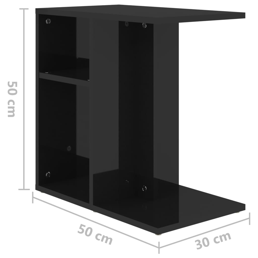 Bijzettafel 50x30x50 cm bewerkt hout eikenkleurig