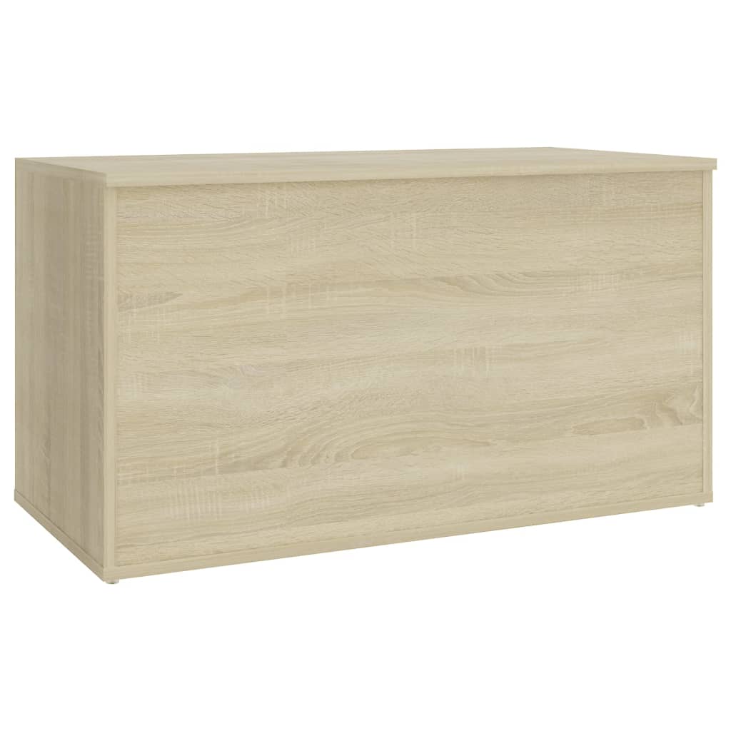 Opbergkist 84x42x46 cm bewerkt hout eikenkleurig