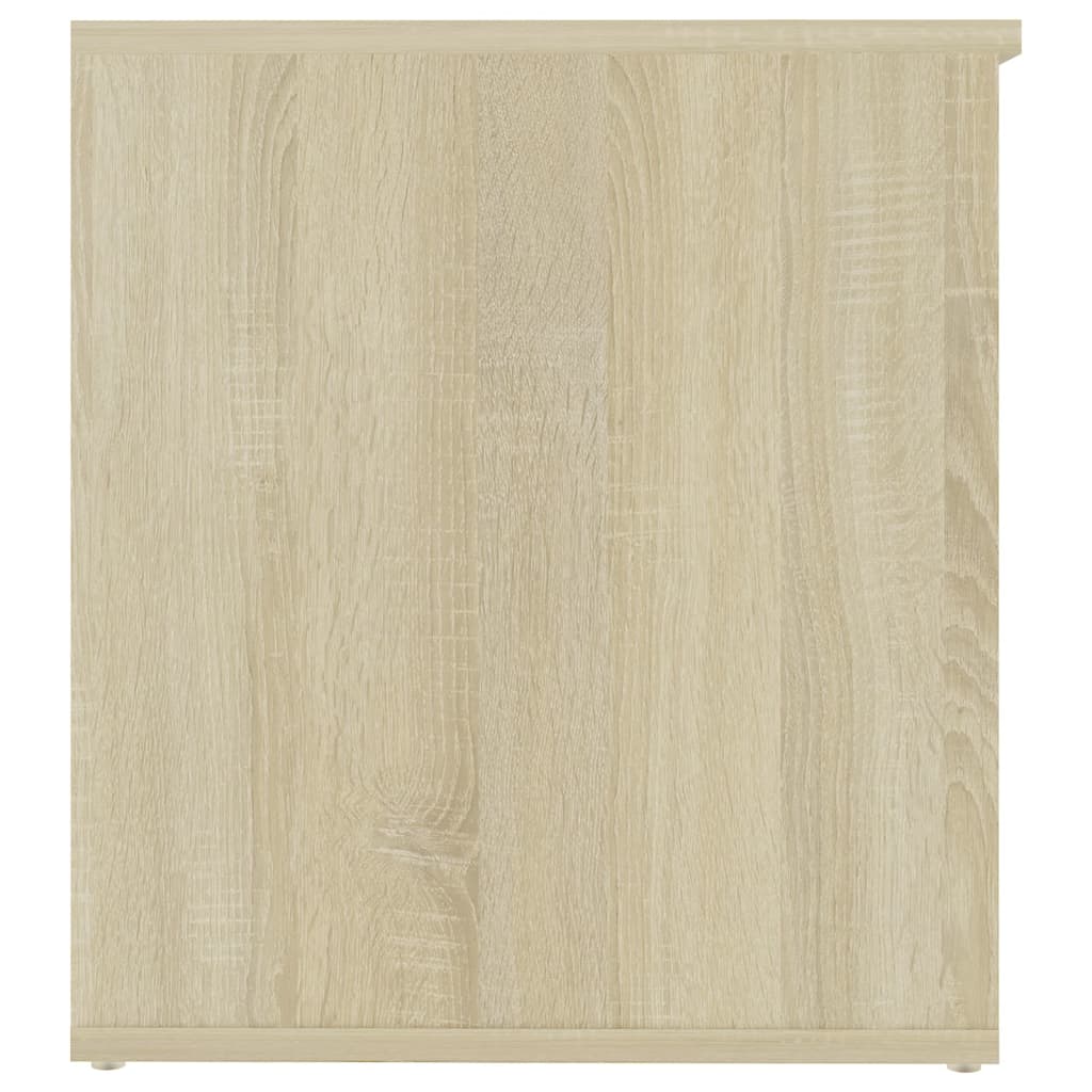 Opbergkist 84x42x46 cm bewerkt hout eikenkleurig