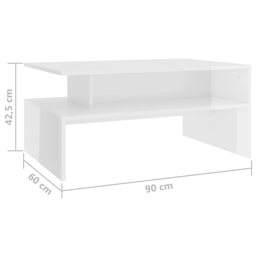 Salontafel 90x60x42,5 cm bewerkt hout eikenkleurig