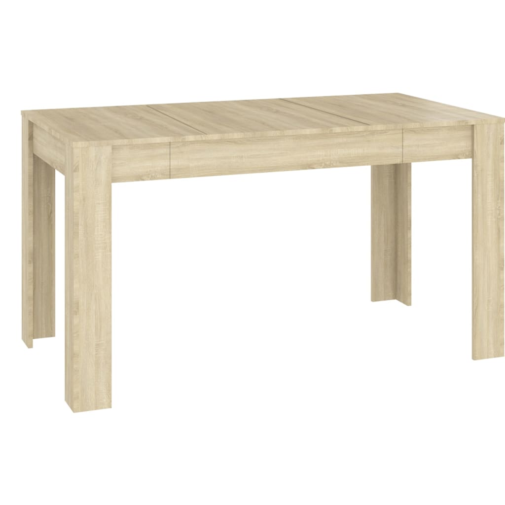 Eettafel 140x74,5x76 cm bewerkt hout eikenkleurig