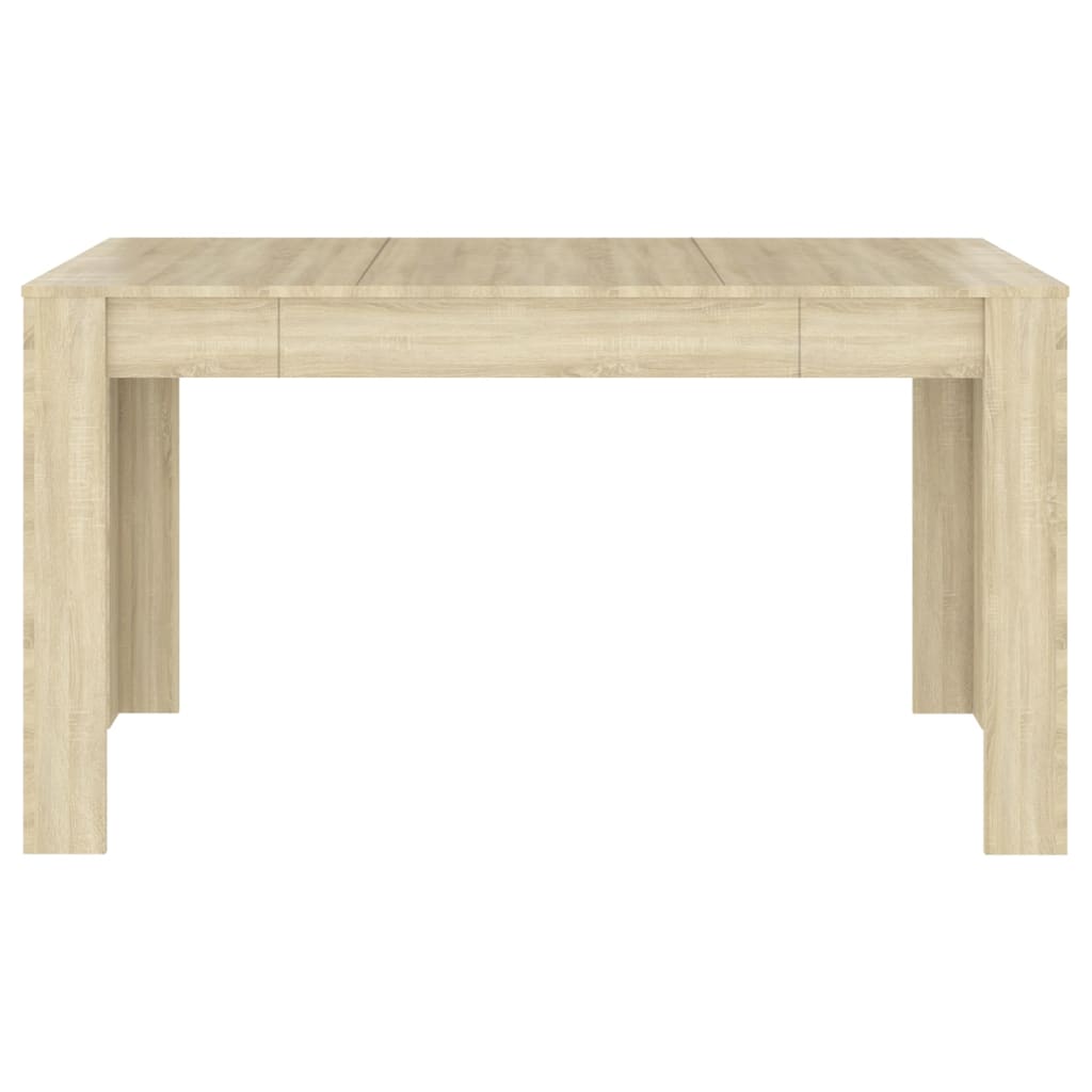 Eettafel 140x74,5x76 cm bewerkt hout eikenkleurig