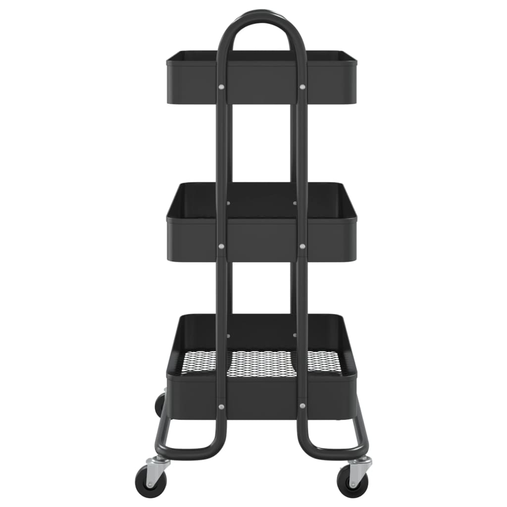 Trolley 3-laags 43x34x79 cm staal