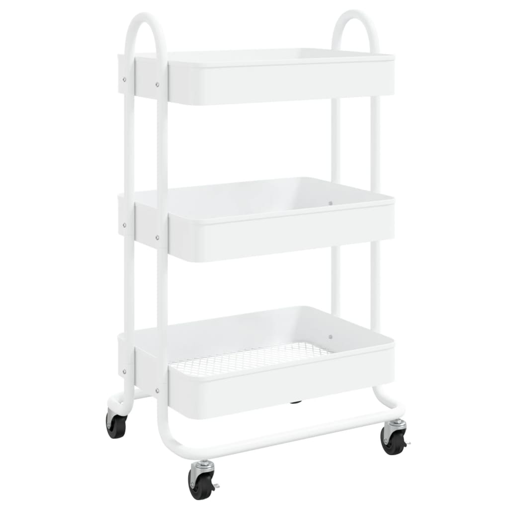 Trolley 3-laags 43x34x79 cm staal