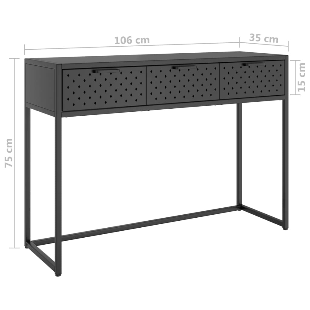 Wandtafel 72x35x75 cm staal