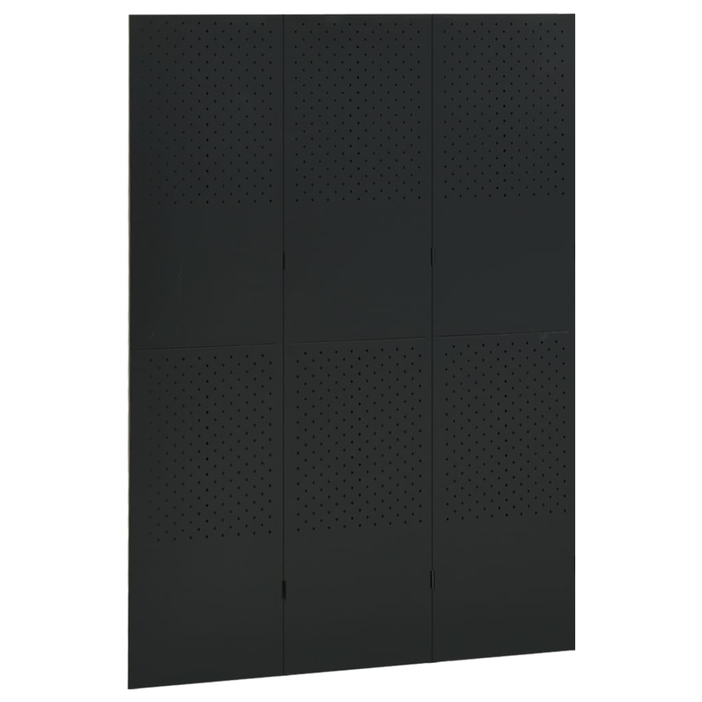 Kamerschermen 2 st met 6 panelen 240x180 cm staal wit