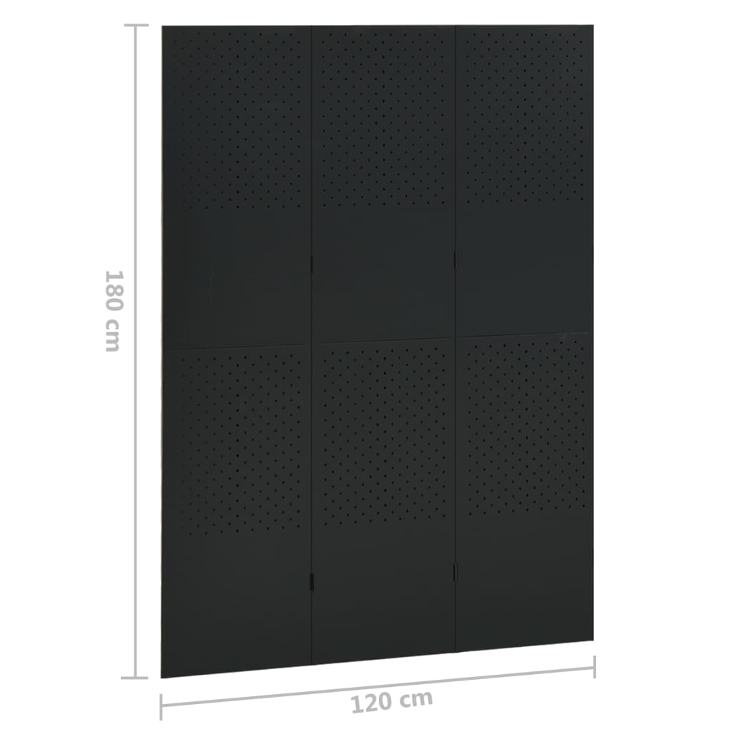 Kamerschermen 2 st met 6 panelen 240x180 cm staal wit