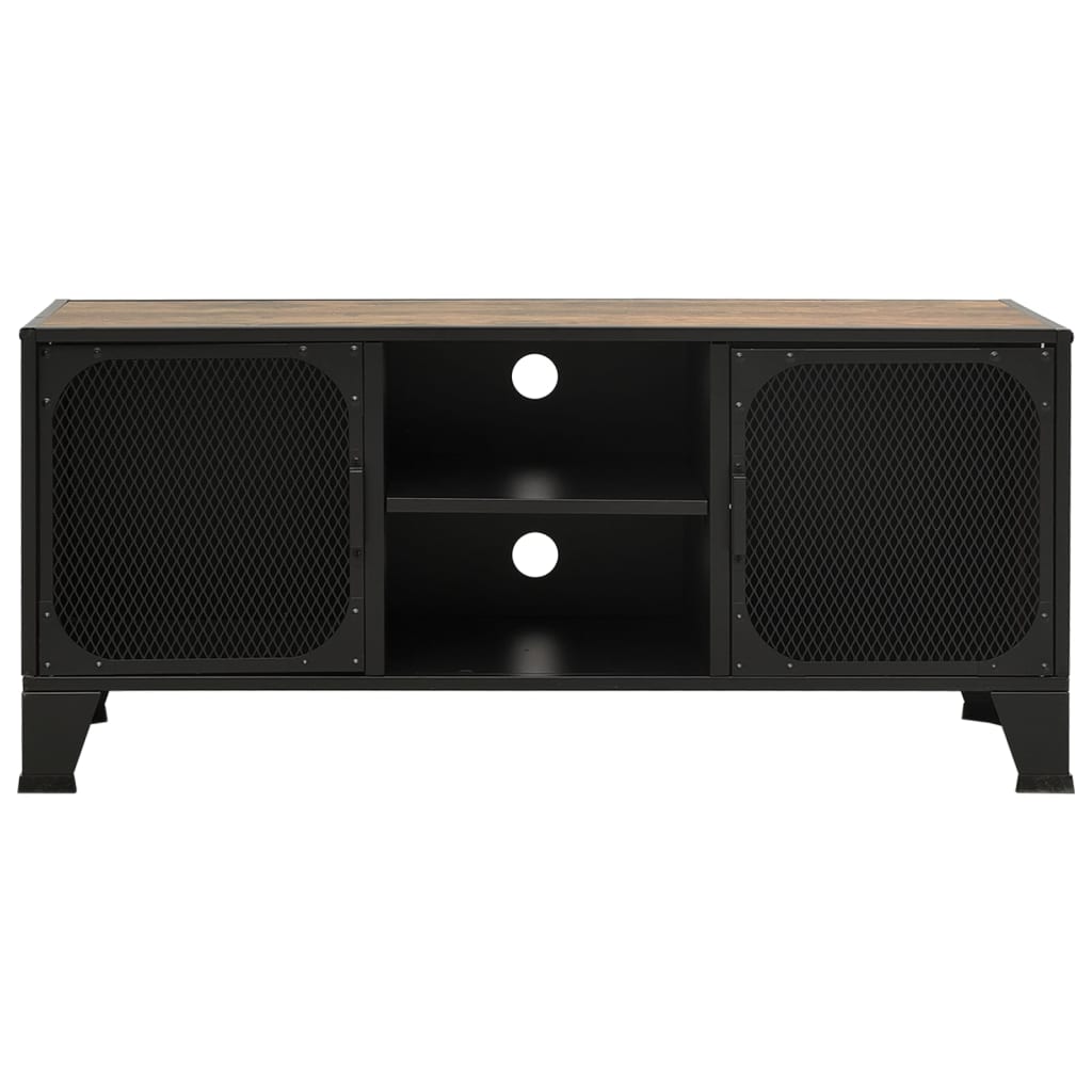 Tv-meubel 105x36x47 cm metaal en MDF rustiek bruin