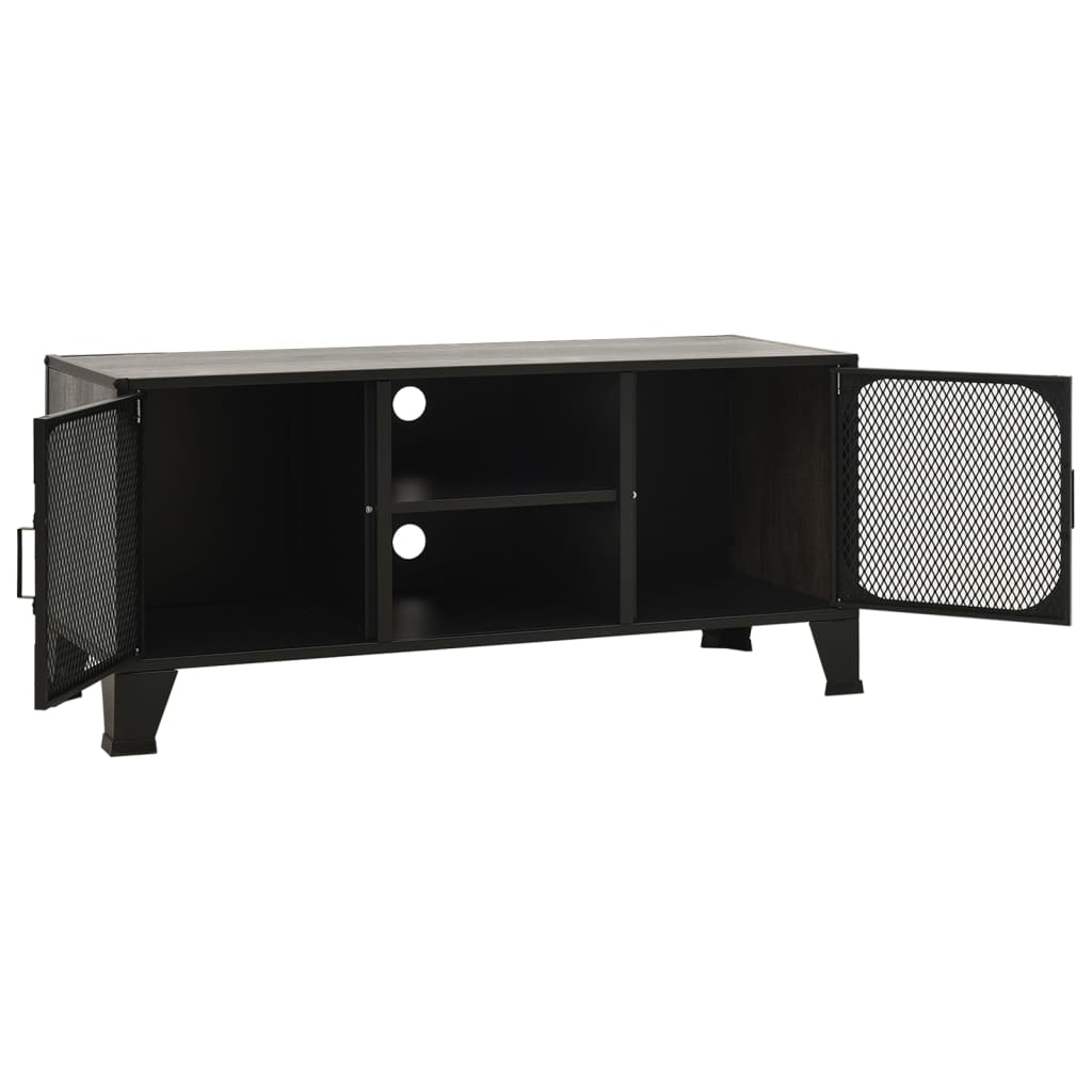 Tv-meubel 105x36x47 cm metaal en MDF rustiek bruin