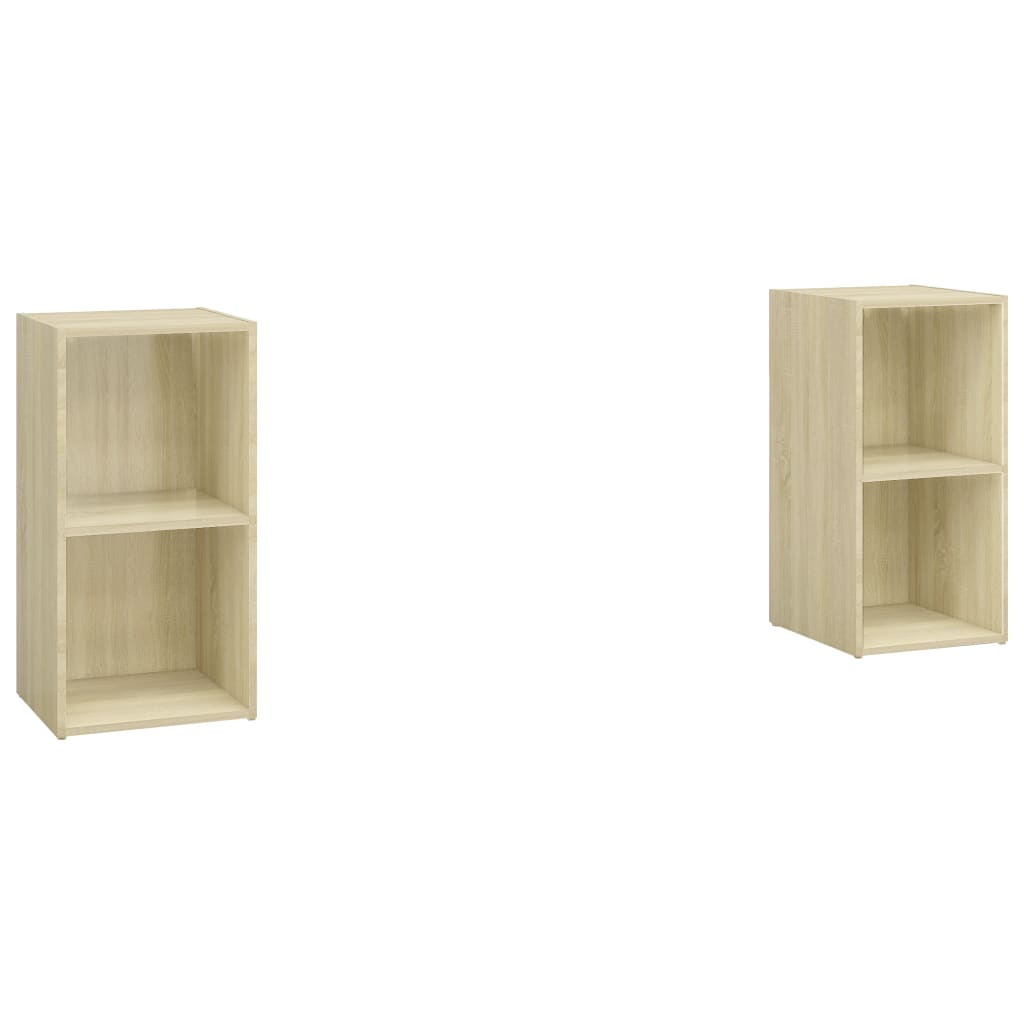 Tv-meubelen 2 st 107x35x37 cm bewerkt hout hoogglans grijs