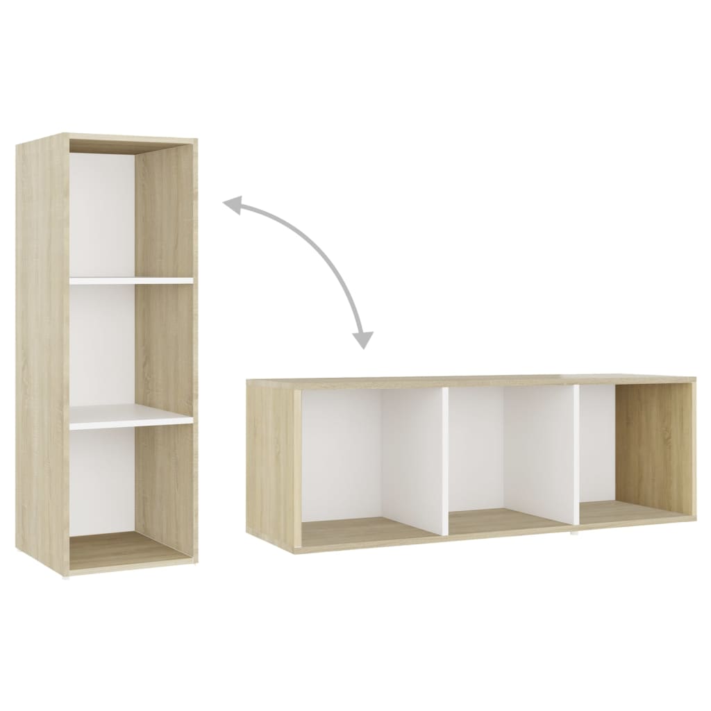 Tv-meubelen 2 st 107x35x37 cm bewerkt hout hoogglans grijs