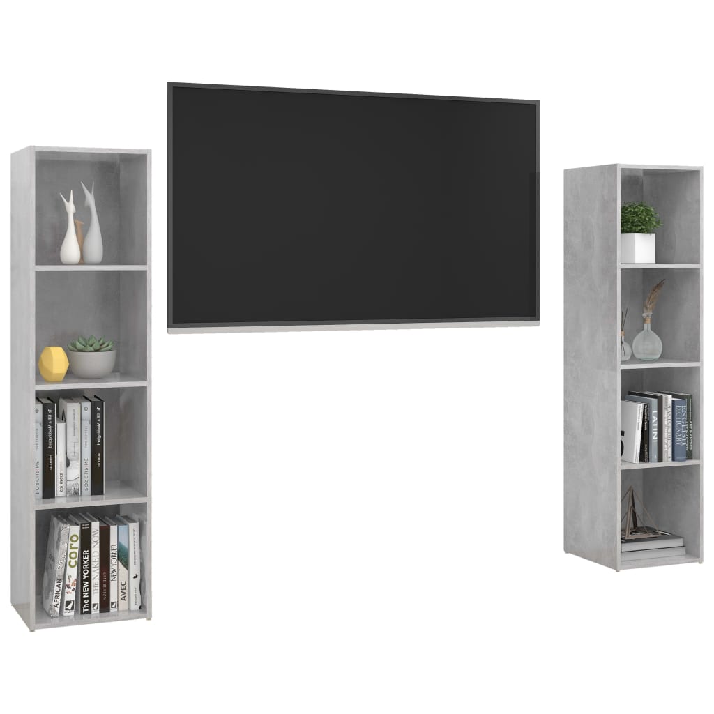 Tv-meubelen 2 st 72x35x36,5 cm bewerkt houtsonoma eikenkleurig