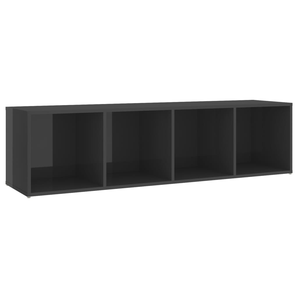 Tv-meubelen 2 st 107x35x37 cm bewerkt hout hoogglans grijs