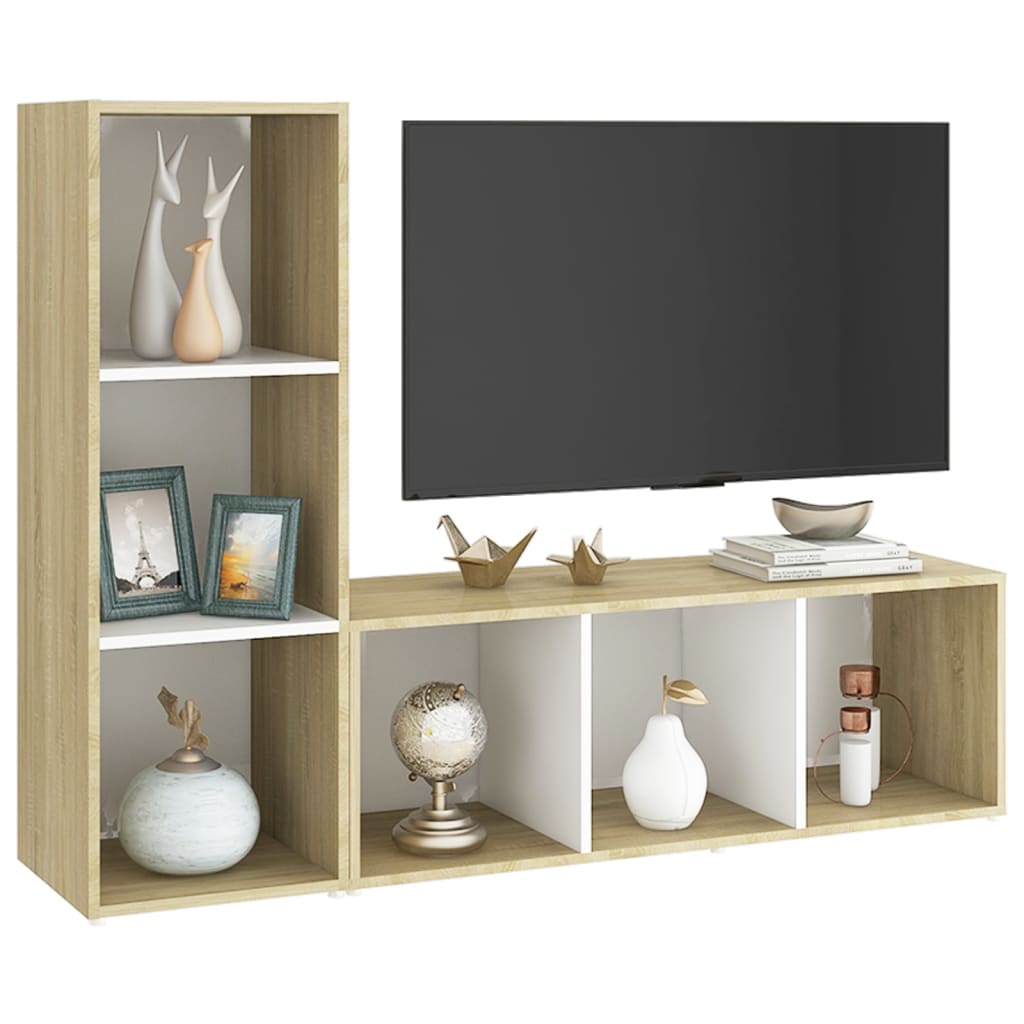 Tv-meubelen 2 st 72x35x36,5 cm bewerkt hout