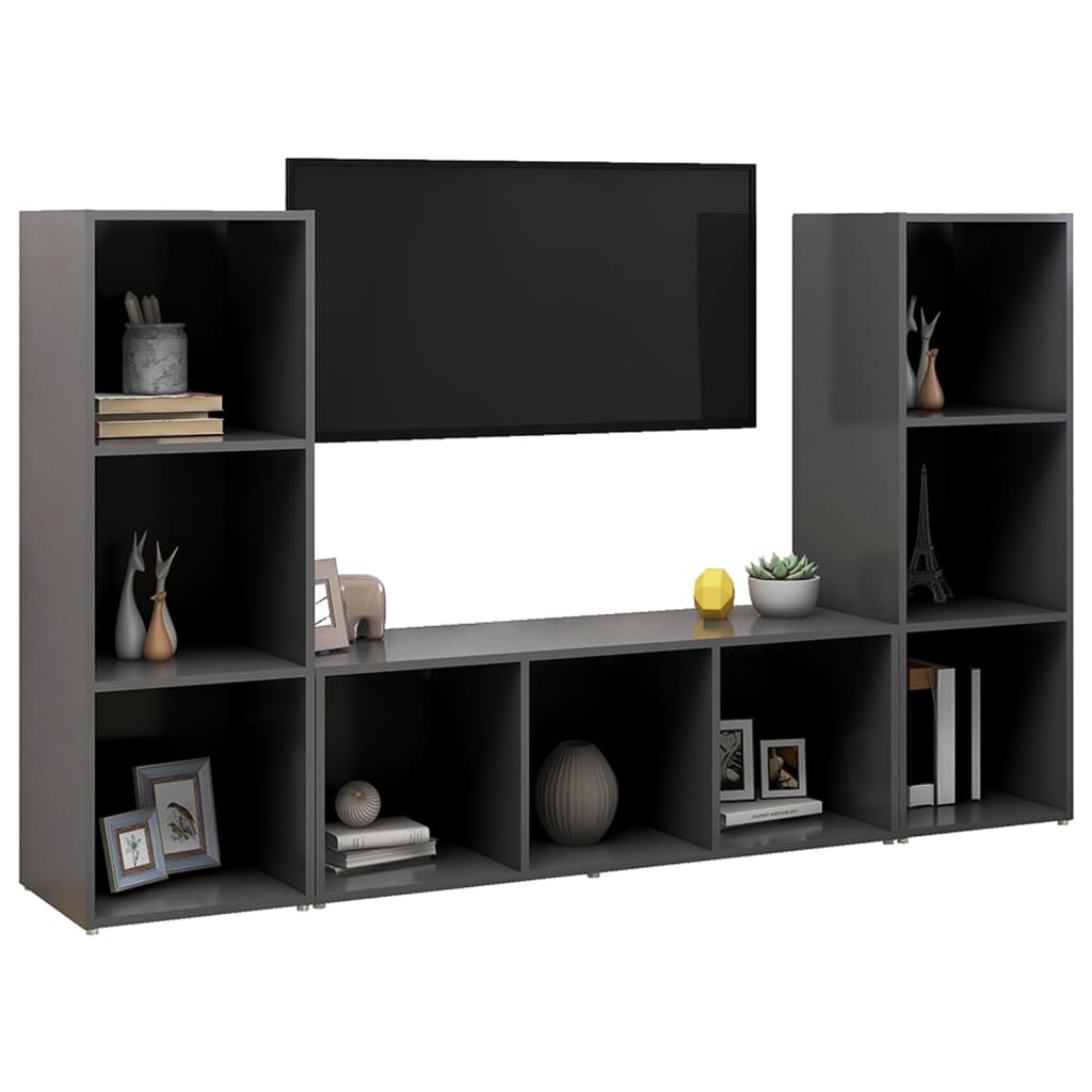 Tv-meubelen 3st 107x35x37 cm bewerkt hout wit sonoma eikenkleur