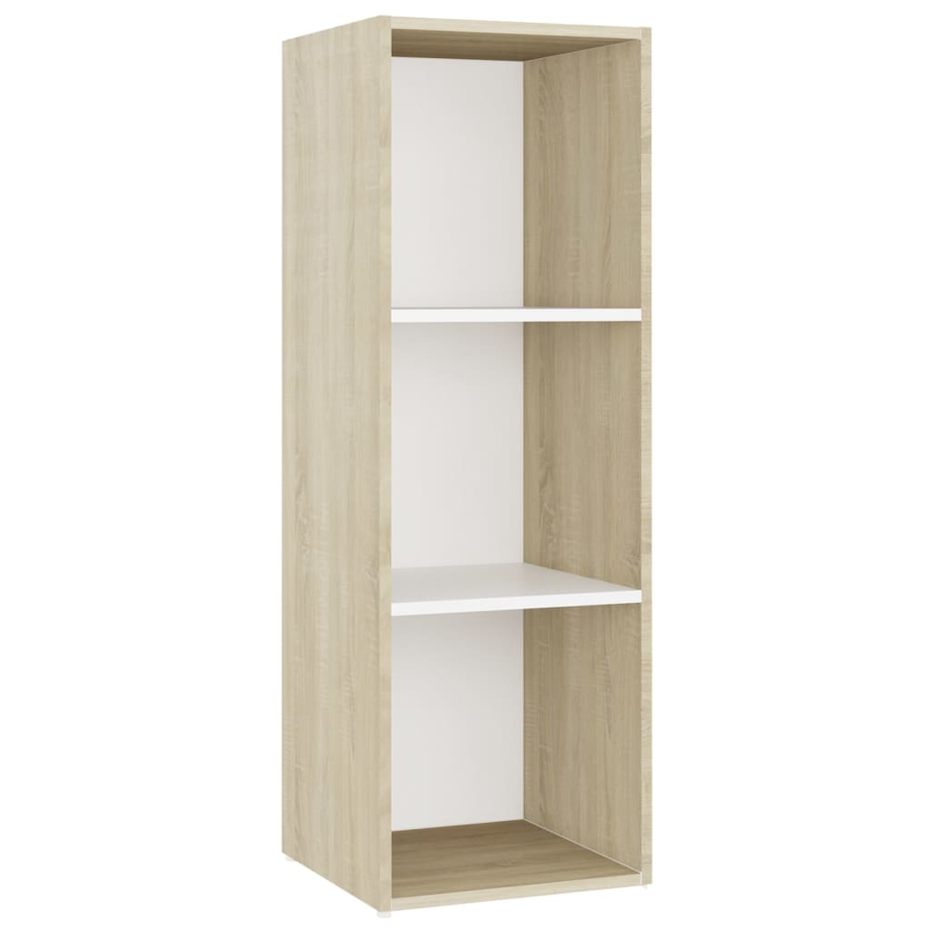 Tv-meubelen 3st 107x35x37 cm bewerkt hout wit sonoma eikenkleur