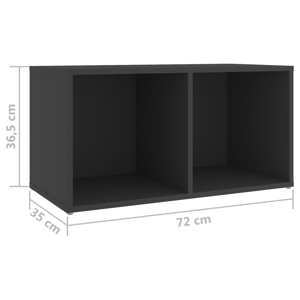 Tv-meubelen 4 st 72x35x36,5 cm bewerkt hout grijs