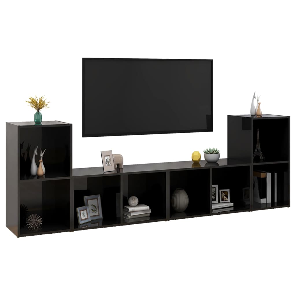 Tv-meubelen 4 st 72x35x36,5 cm bewerkt hout