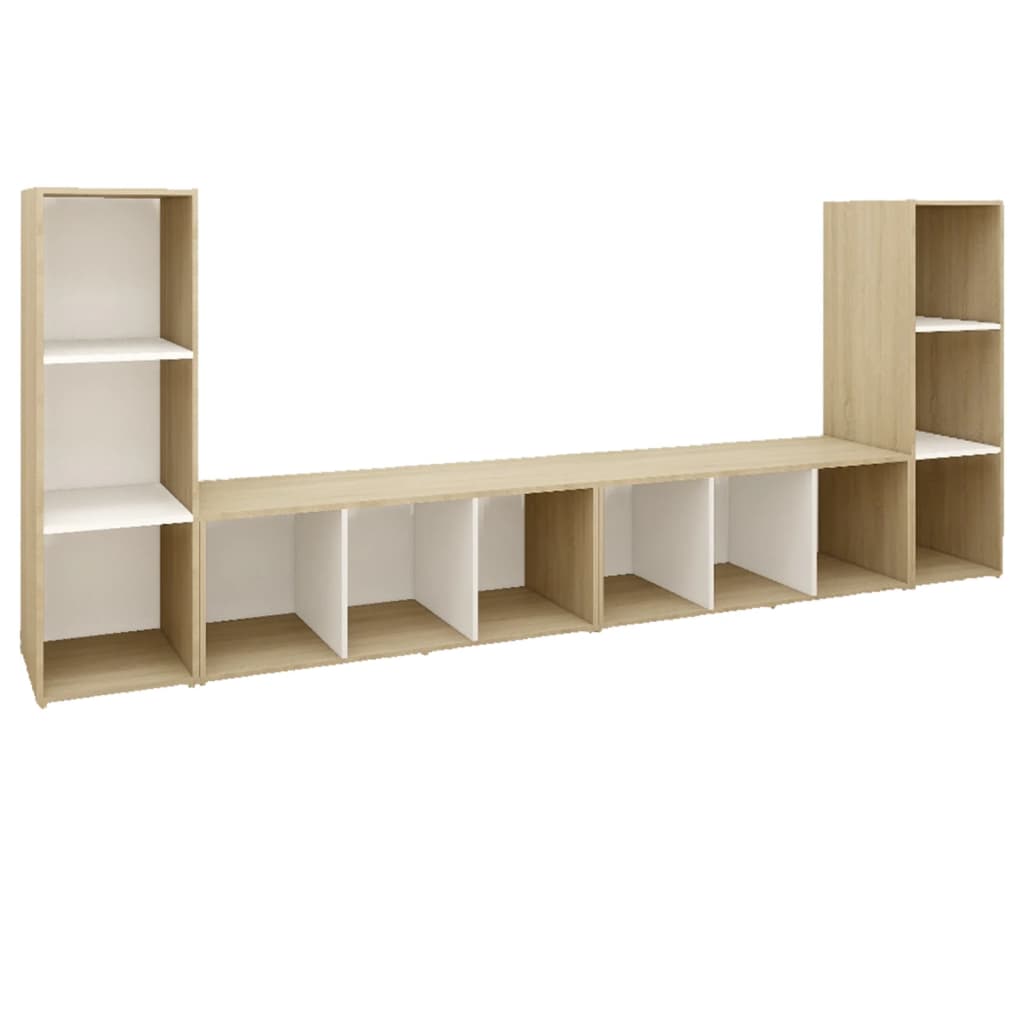 Tv-meubelen 4 st 107x35x37 cm spaanplaat