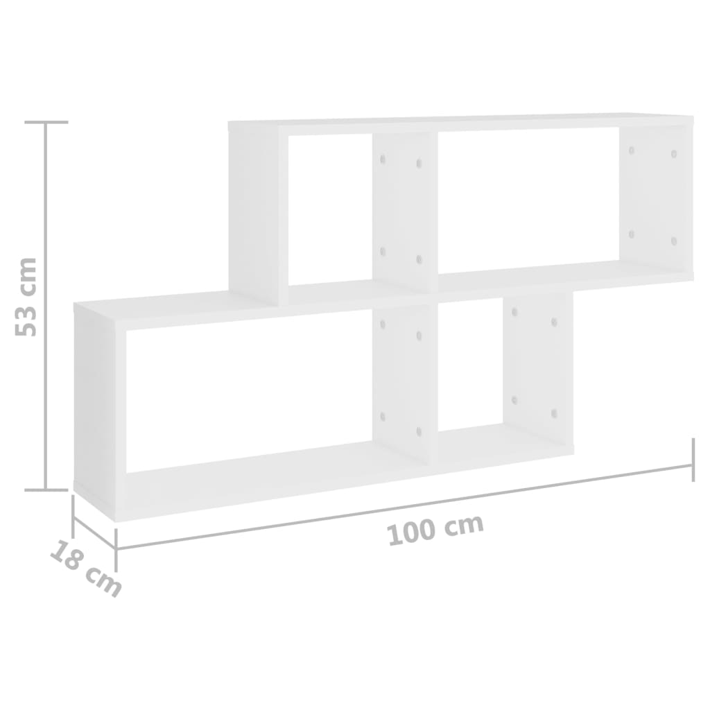 Wandschap 100x18x53 cm bewerkt hout artisanaal eikenkleurig