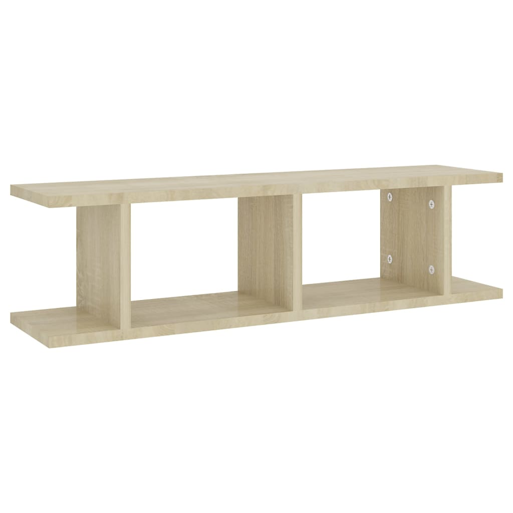 Wandschappen 2 st 105x18x20 cm bewerkt hout