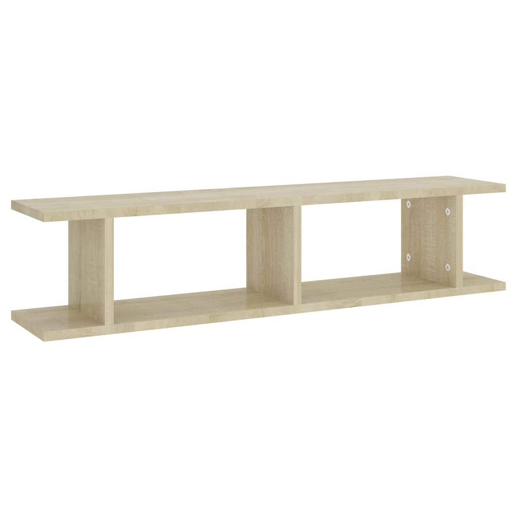 Wandschappen 2 st 75x18x20cm bewerkt hout artisanaal eikenkleur