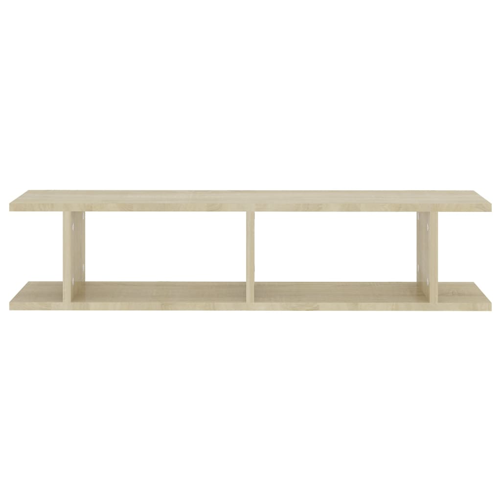 Wandschappen 2 st 105x18x20 cm bewerkt hout