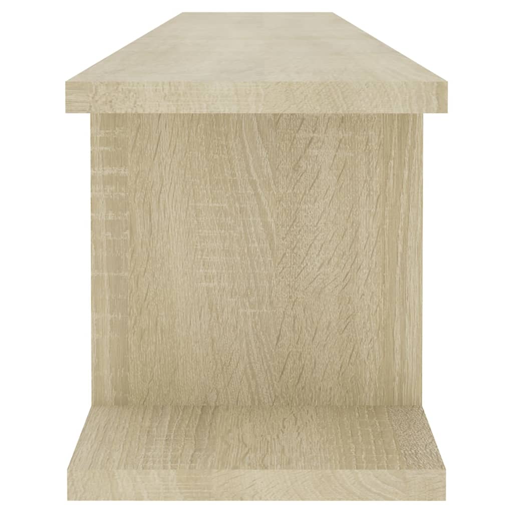 Wandschappen 2 st 105x18x20 cm bewerkt hout