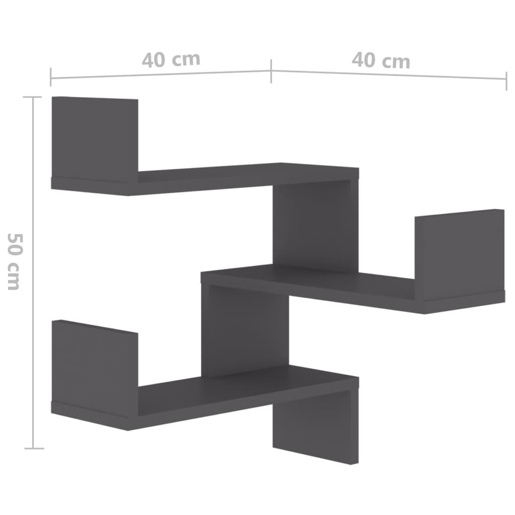 Hoekwandschap 40x40x50 cm bewerkt hout