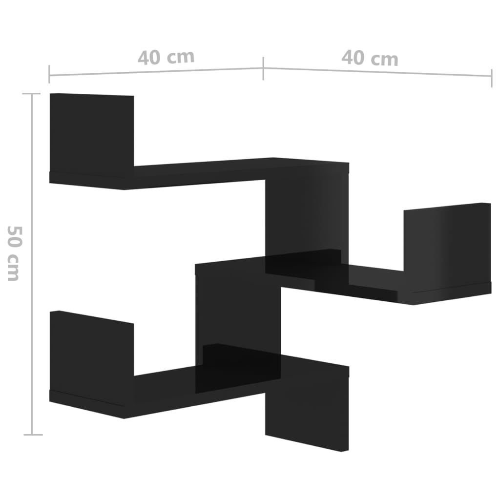 Hoekwandschap 40x40x50 cm bewerkt hout