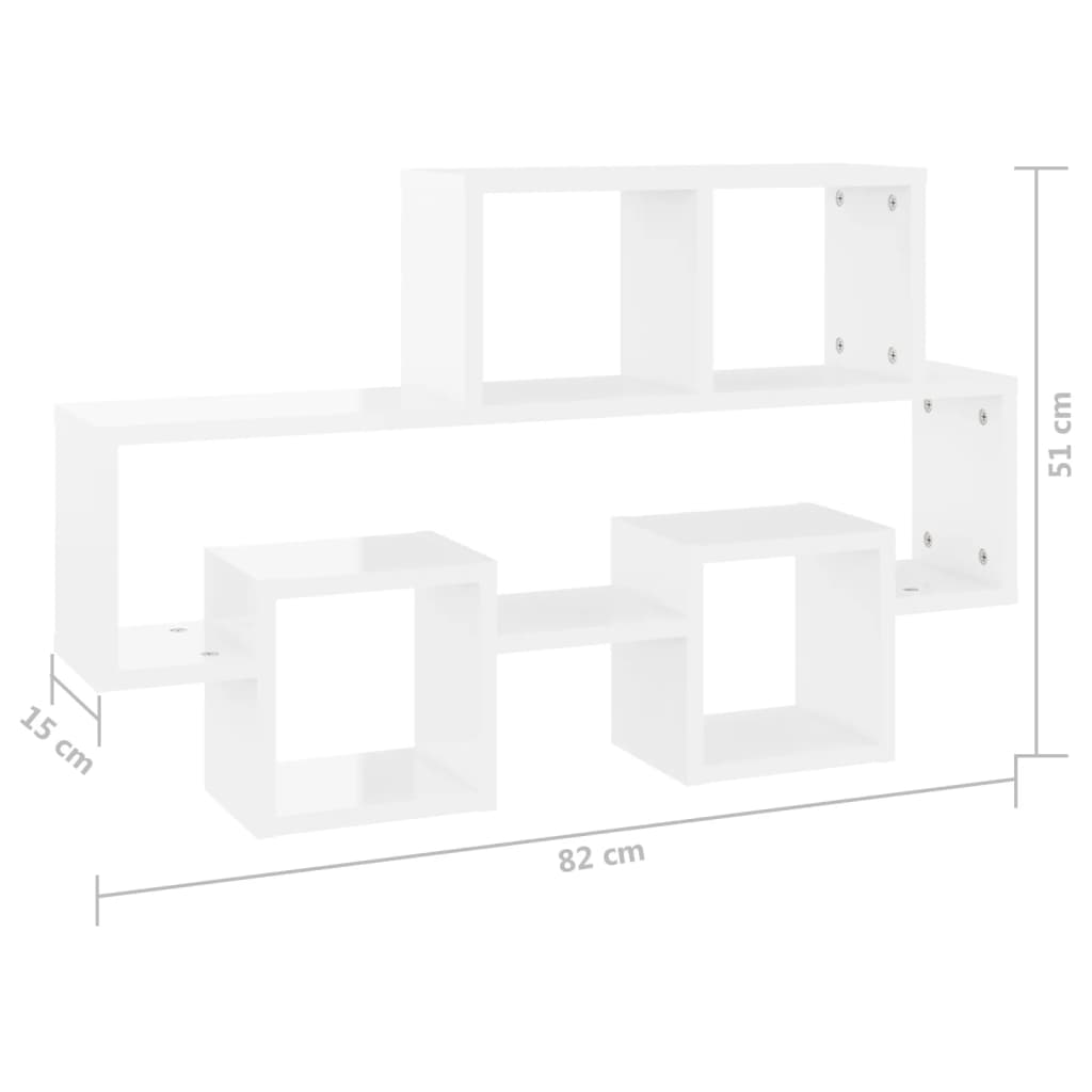 Wandschap auto-vormig 82x15x51 cm bewerkt hout