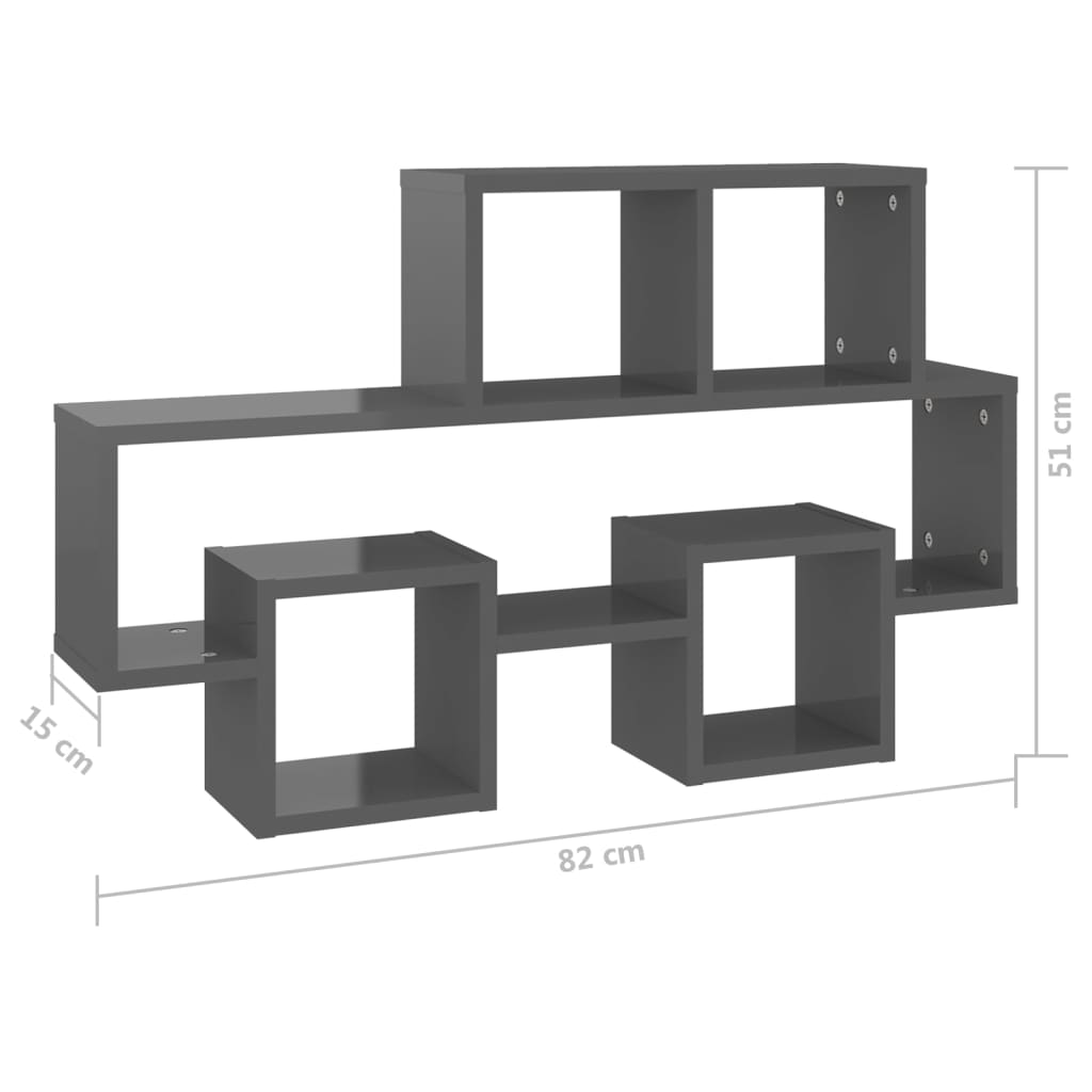 Wandschap auto-vormig 82x15x51 cm bewerkt hout