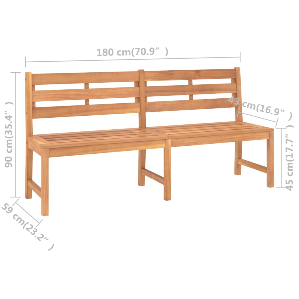 Tuinbank 114 cm massief teakhout