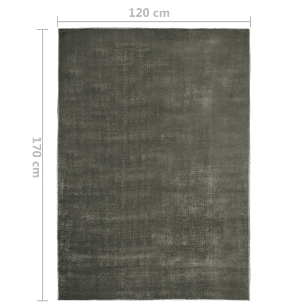 Vloerkleed wasbaar opvouwbaar 160x230 cm polyester taupe