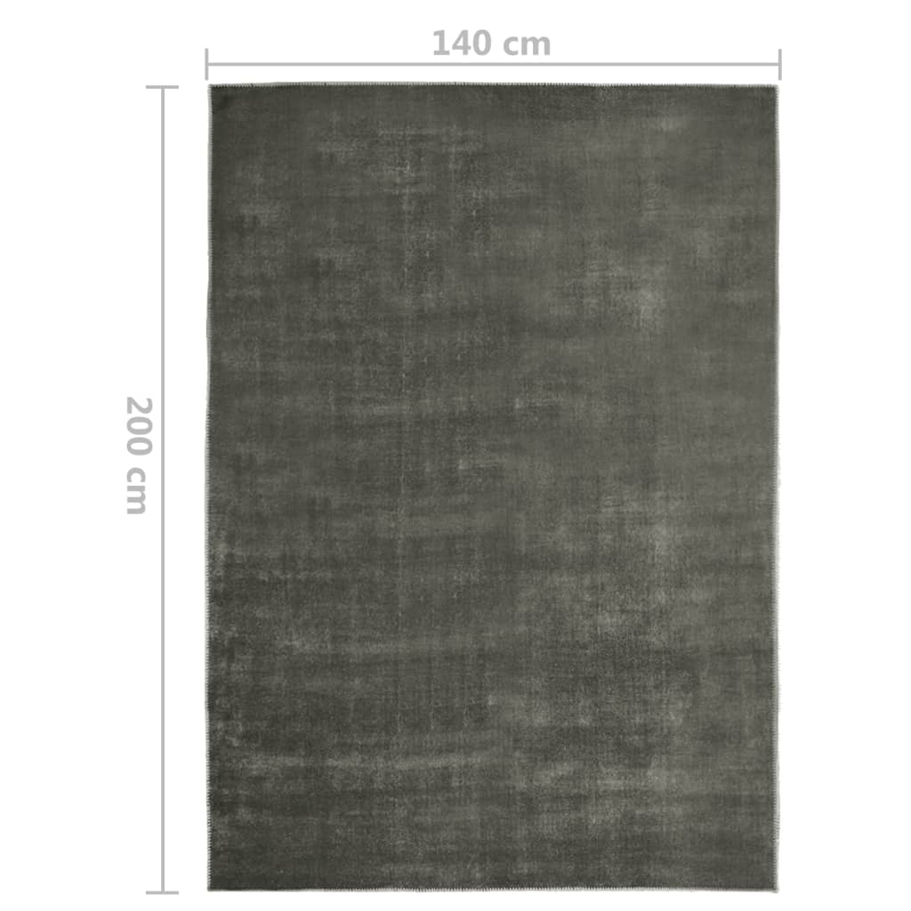 Vloerkleed wasbaar opvouwbaar 180x270 cm polyester taupe