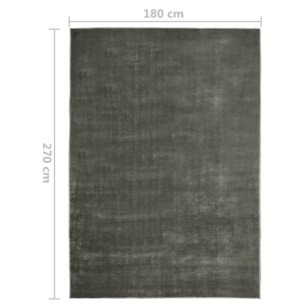 Vloerkleed wasbaar opvouwbaar 160x230 cm polyester taupe