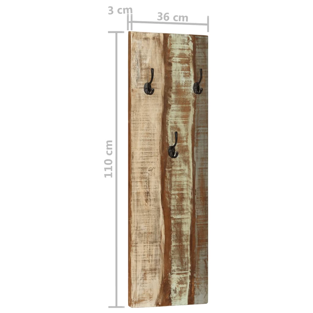 Wandkapstokken 2 st 36x3x110 cm massief acaciahout