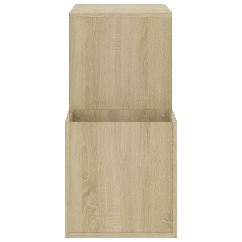 Opbergkast 105x35,5x70 cm bewerkt hout eikenkleurig