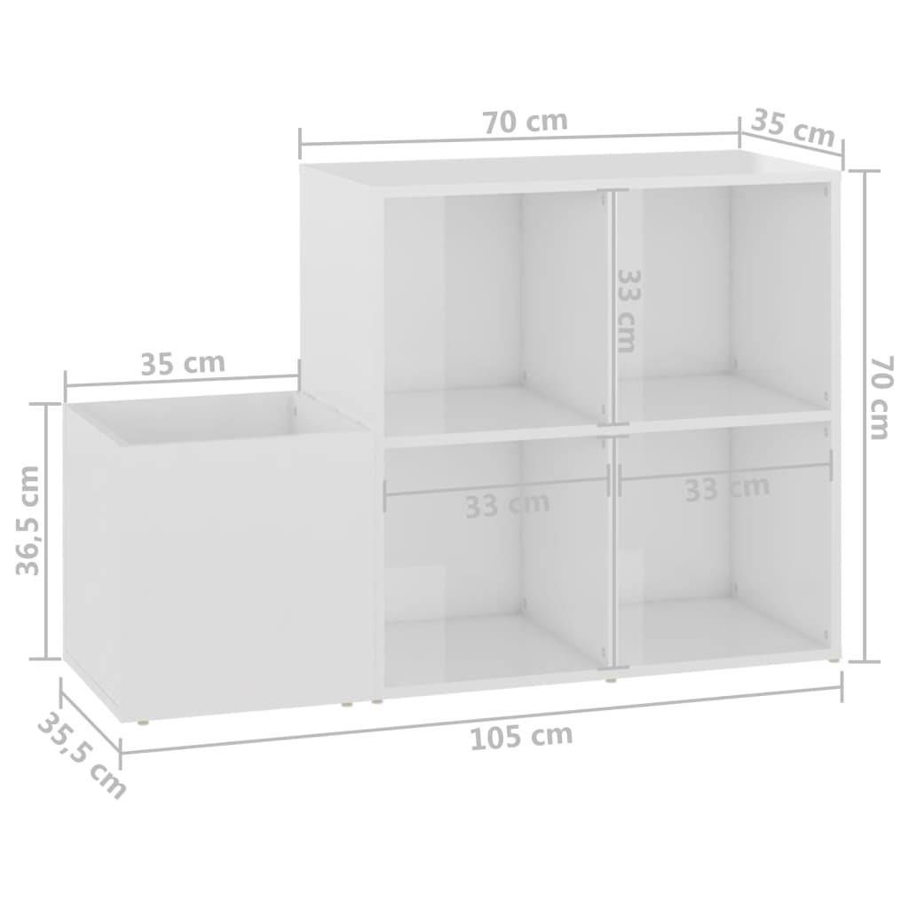 Opbergkast 105x35,5x70 cm bewerkt hout eikenkleurig