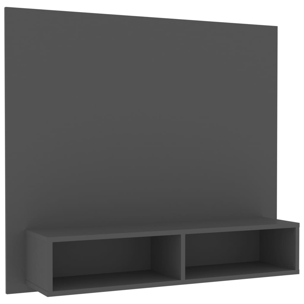 Tv-wandmeubel 102x23,5x90 cm bewerkt hout hoogglans zwart